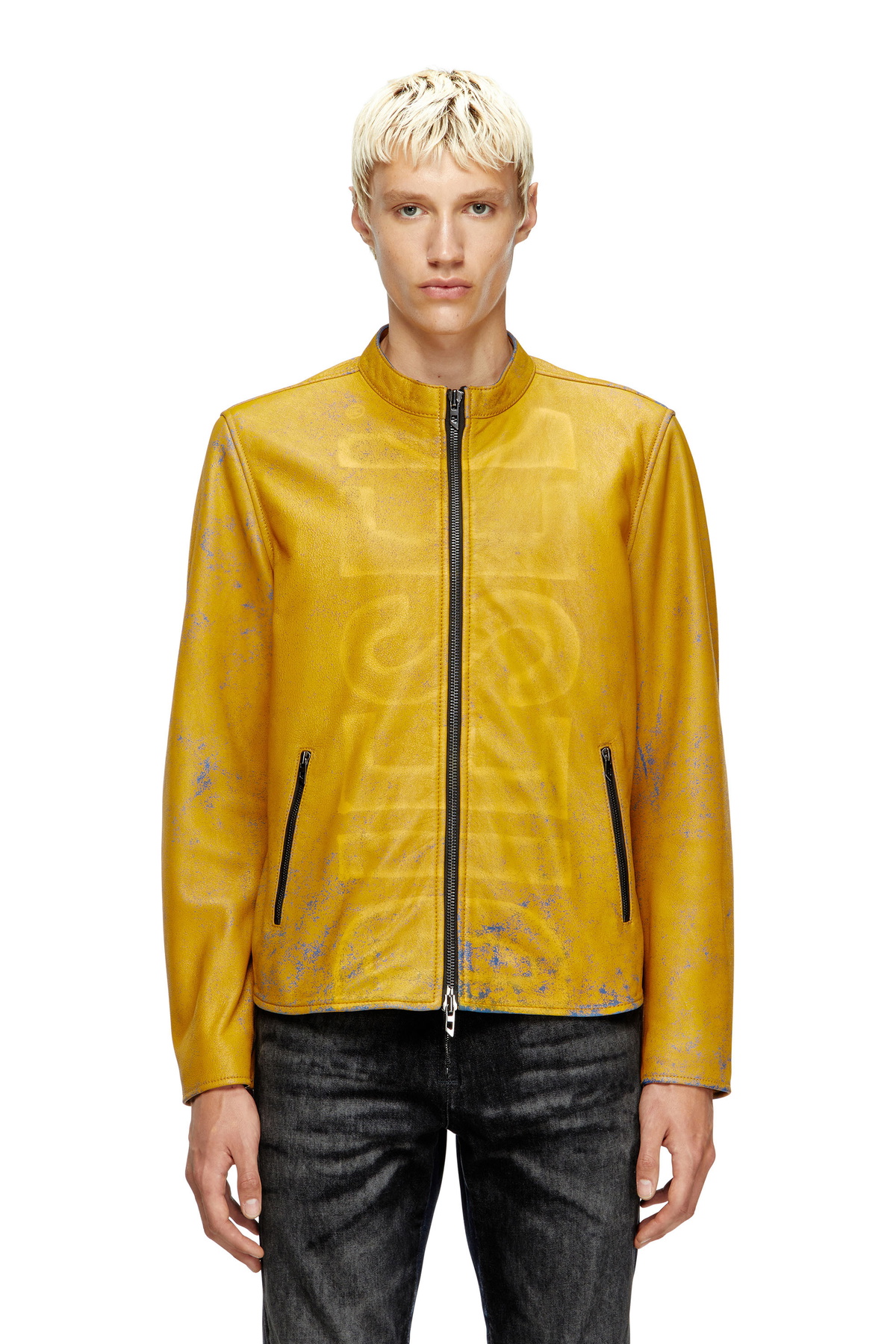 DIESEL L KORN leather jacket レザージャケット Diesel L-Korn Leather Jacket | Black | FARFETCH