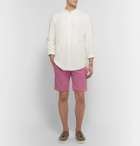 Massimo Alba - Slim-Fit Watercolour-Dyed Cotton-Corduroy Shorts - Men - Pink
