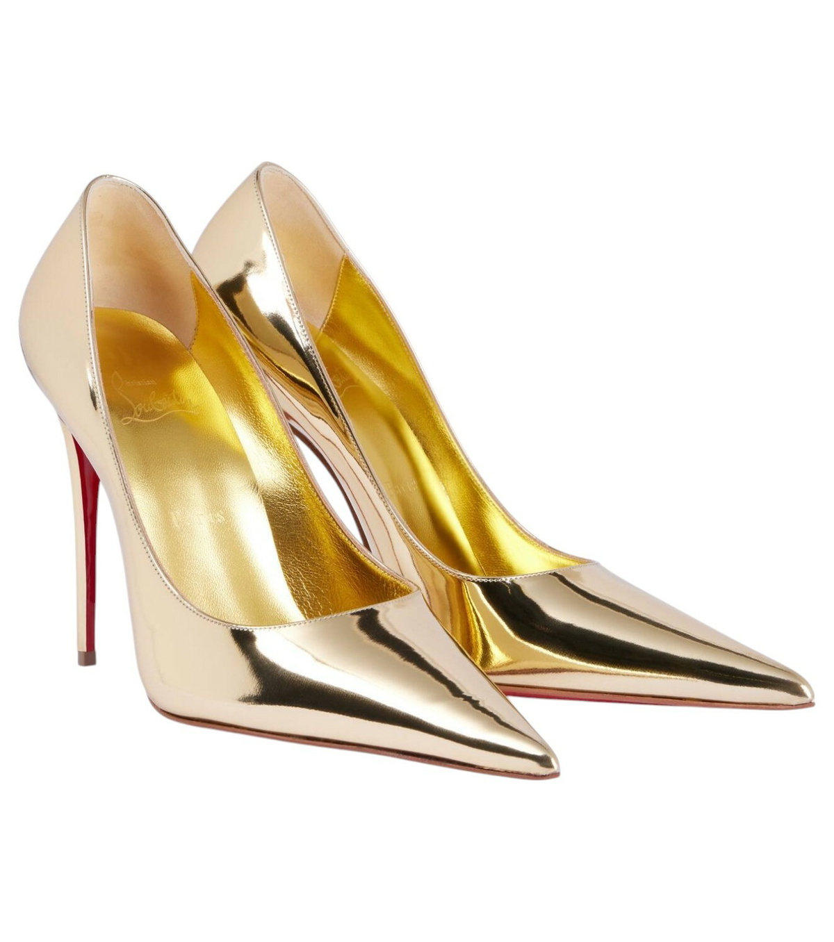 【Christian Louboutin】 So Kate mirrored leather pumps So Kate mirrored leather pumps in gold - Christian Louboutin