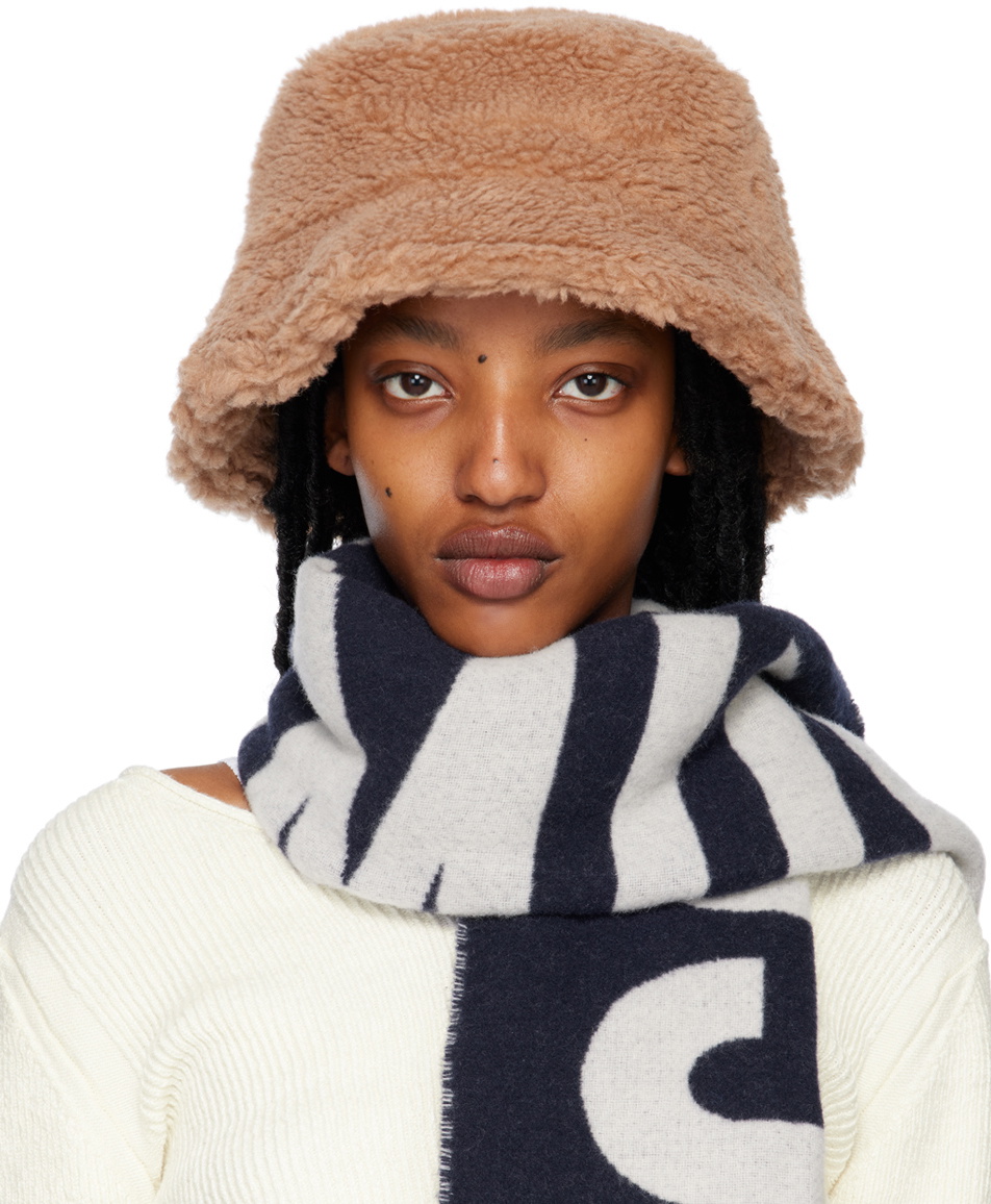 Stand Studio Pink Wera Oversized Faux-Fur Bucket Hat Stand