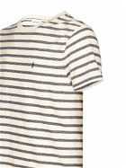SAINT LAURENT - Striped Monogram Cotton Jersey T-shirt