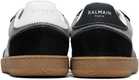 BALMAIN Gray & Black Suede 'Balmain Swan' Sneakers