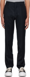 AMI Alexandre Mattiussi Black Cigarette Trousers