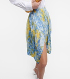 Dries Van Noten - Floral-printed chiffon midi skirt