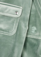 Juicy Couture Del Ray Logo Velour Sweatpants Green