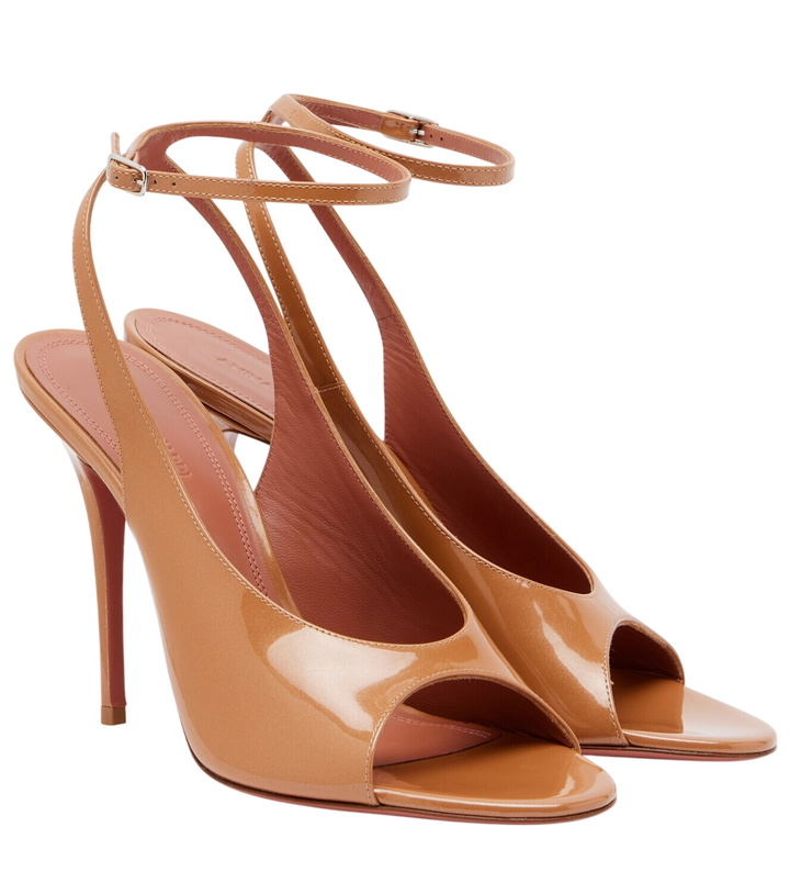 Photo: Amina Muaddi Anok patent leather slingback sandals
