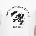 Alexander McQueen Men's Skull Logo T-Shirt in White/Black