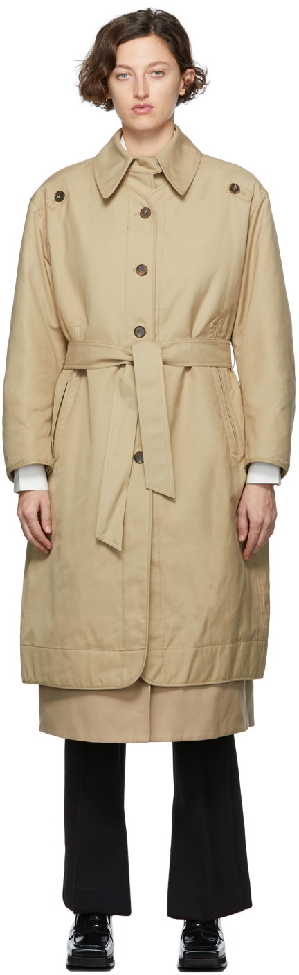Recto Beige Two-In-One Trench Coat Recto