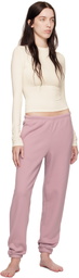 SKIMS Pink Cotton Fleece Classic Jogger Lounge Pants