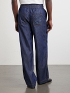LOEWE - Anagram-Detailed Wide-Leg Jeans - Blue