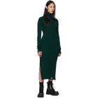 S.R. STUDIO. LA. CA. Green Rib Funnel Neck Dress