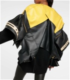 Junya Watanabe Ruffled faux leather jacket