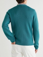 Etro - Logo-Flocked Virgin Wool Sweater - Blue