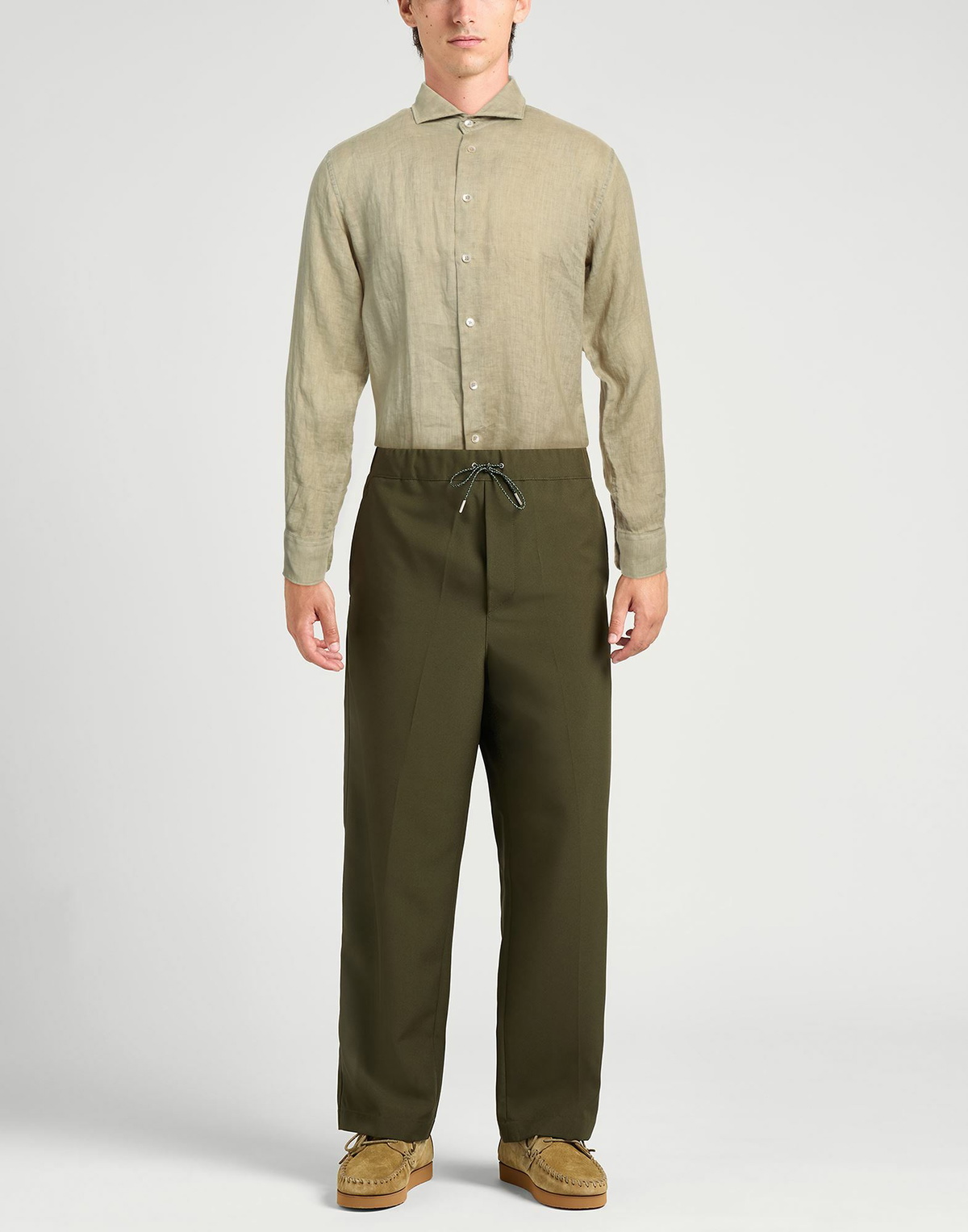 Eleventy Mens Shirt in Sage green