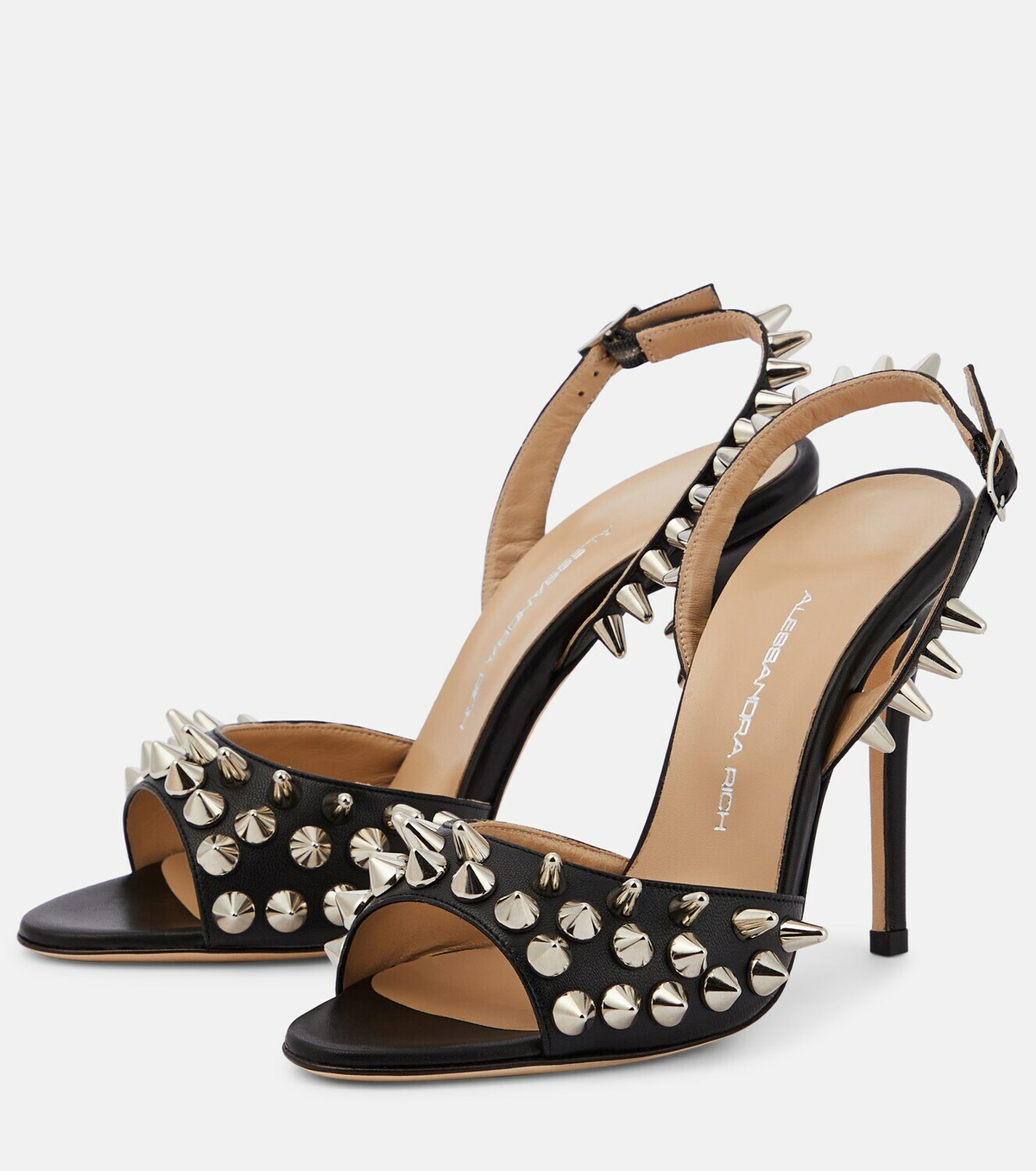 Alessandra Rich Embellished leather sandals Alessandra Rich