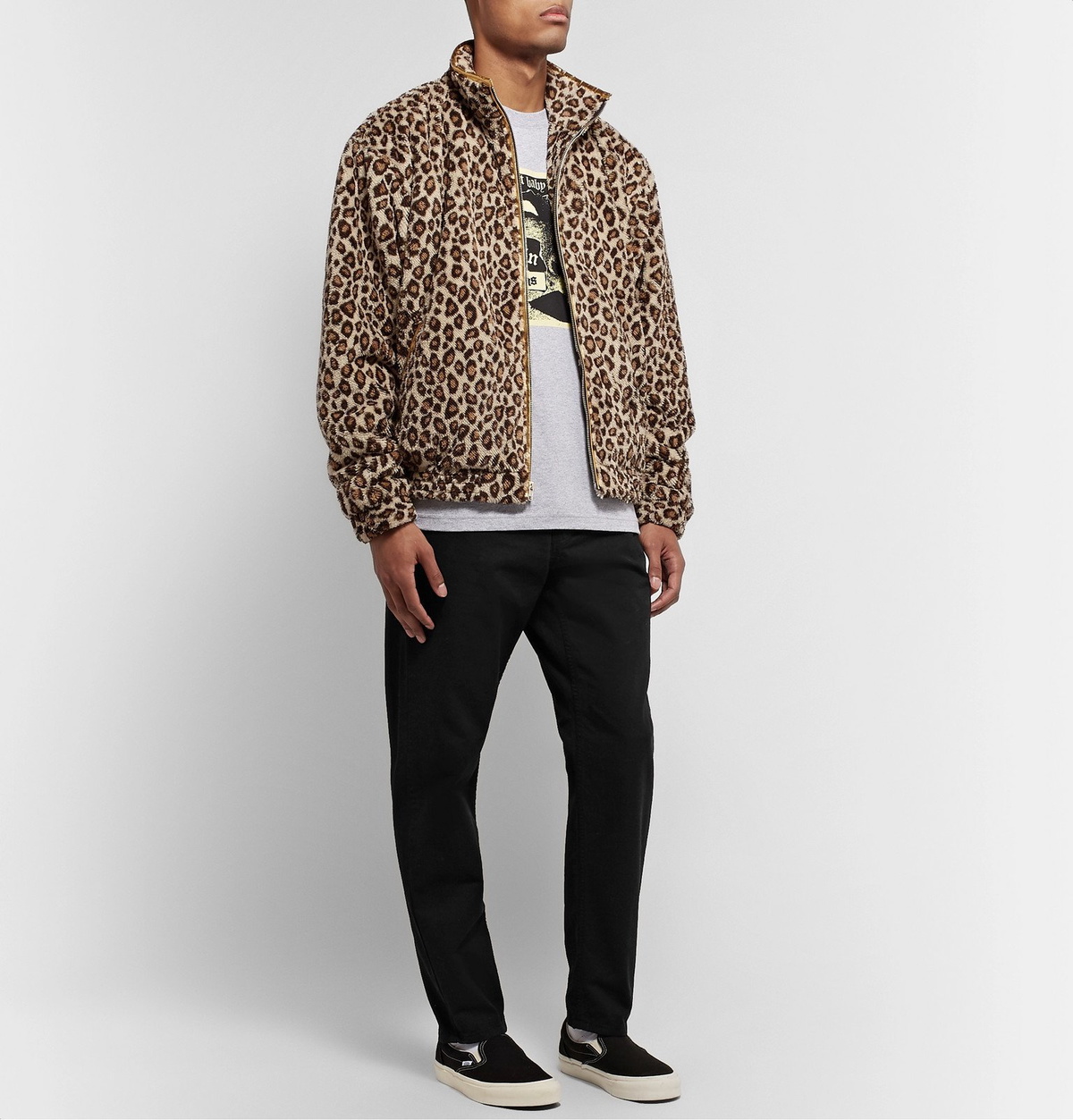 Noon Goons - Leopard-Print Faux Fur Jacket - Brown Noon Goons