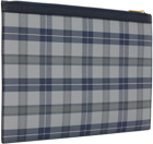 Thom Browne Gray Medium Tartan Pebble Grain Leather Document Holder