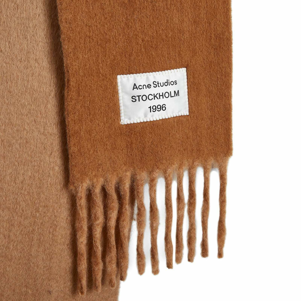 Acne Studios Men's Volly Alpaca Scarf in Camel/Beige Acne Studios