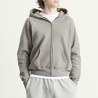 Les Tien Men's Heavyweight Raglan Zip Hoodie in Heather Grey