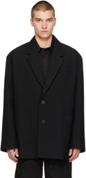 WOOYOUNGMI Black Oversized Wool Blazer