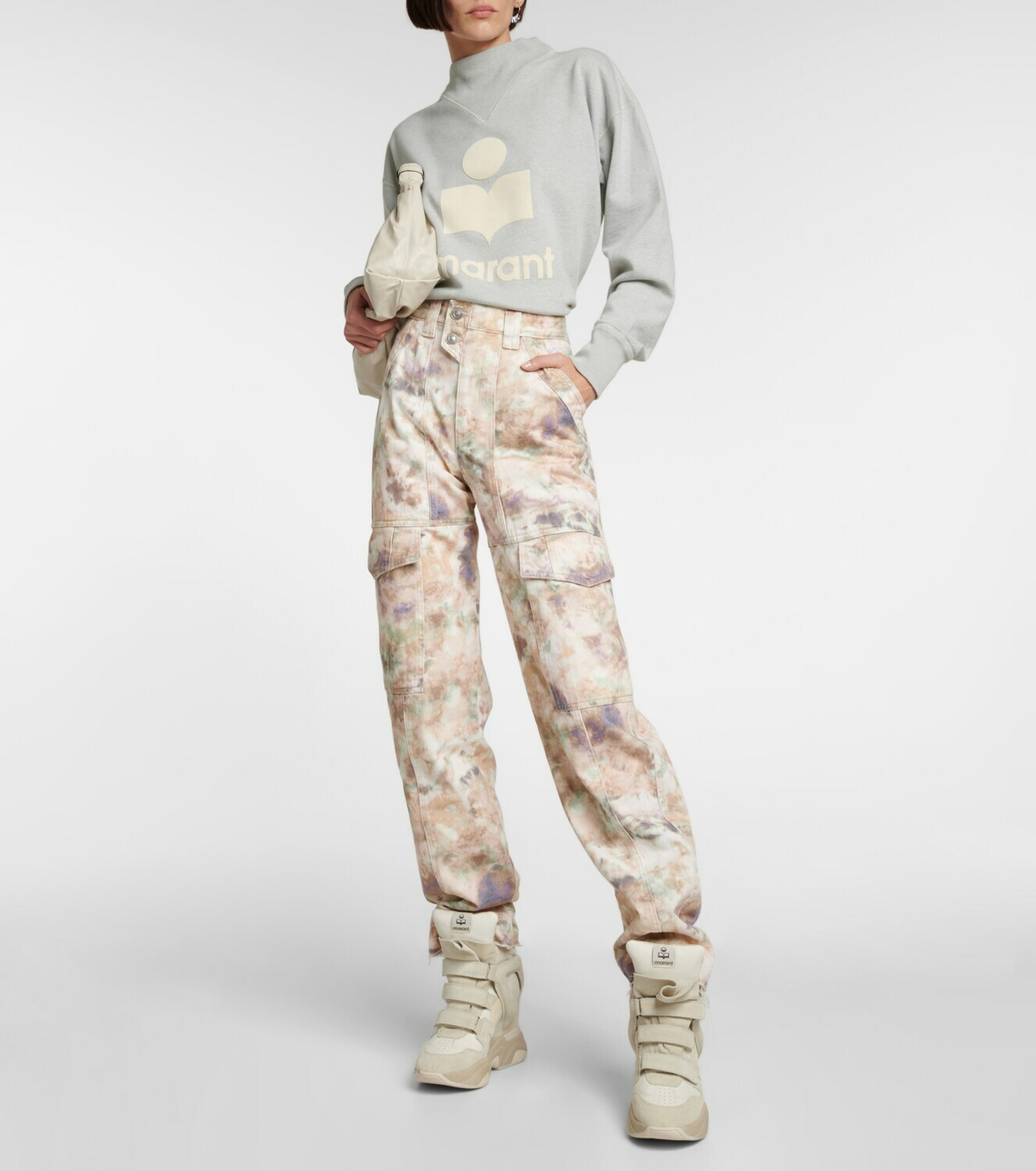Marant Etoile Vayoneo printed denim cargo pants