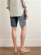 De Petrillo - Straight-Leg Linen Drawstring Shorts - Blue