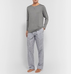 Zimmerli - Mélange Stretch-Micro Modal-Blend Henley T-Shirt - Gray