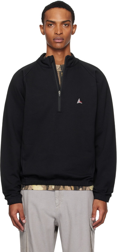 Photo: ROA Black Heavy Half Zip Sweatshirt