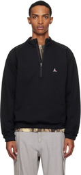 ROA Black Heavy Half Zip Sweatshirt