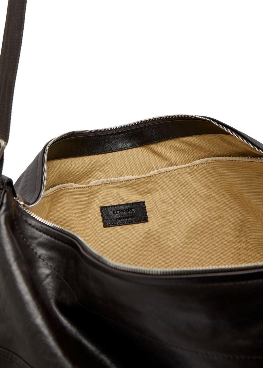 Lemaire Berlingot 72HR Leather Weekend bag - Brown - One Size