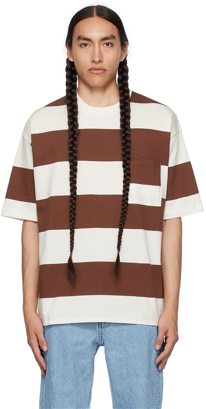 Photo: A.P.C. White & Brown Anthony T-Shirt