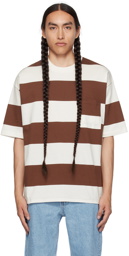 A.P.C. White & Brown Anthony T-Shirt