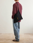 SAINT LAURENT - Oxalis Leather-Trimmed Raffia Tote Bag