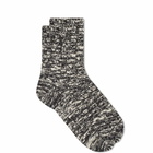 RoToTo Low Gauge Slub Ankle Sock in Black