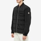 Moncler Men's Silali Cord Down Bomber Jacket in Black