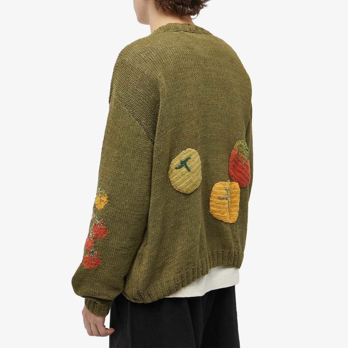 Story mfg. Men's Tomatos Twinsun Cardigan in Olive Toms