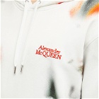 Alexander McQueen Men's Floral Print Hoodie in White/Red/Black