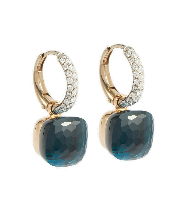 Photo: Pomellato - Nudo Petit 18kt gold earrings with topaz and diamonds