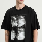 YMC Men's Triple T-Shirt Faces in Black