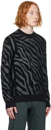 PS by Paul Smith Black Zebra Stripe Sweater