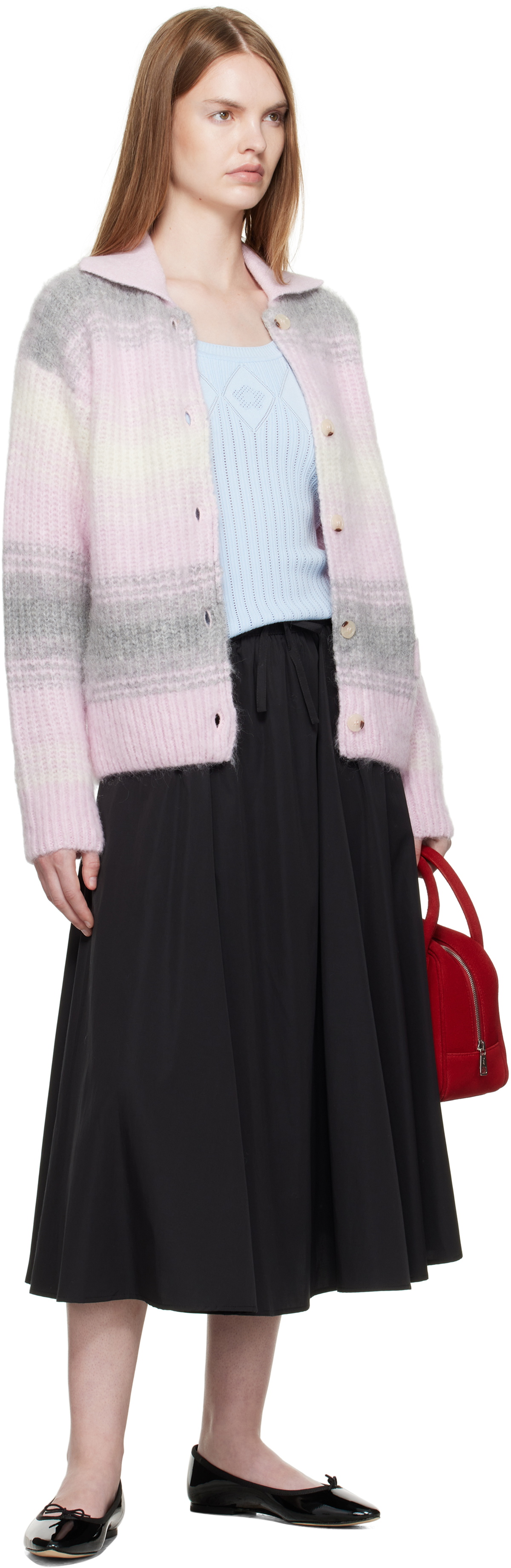 Kenzo Pink Kenzo Paris 'KENZO Speed Stripe' Cardigan