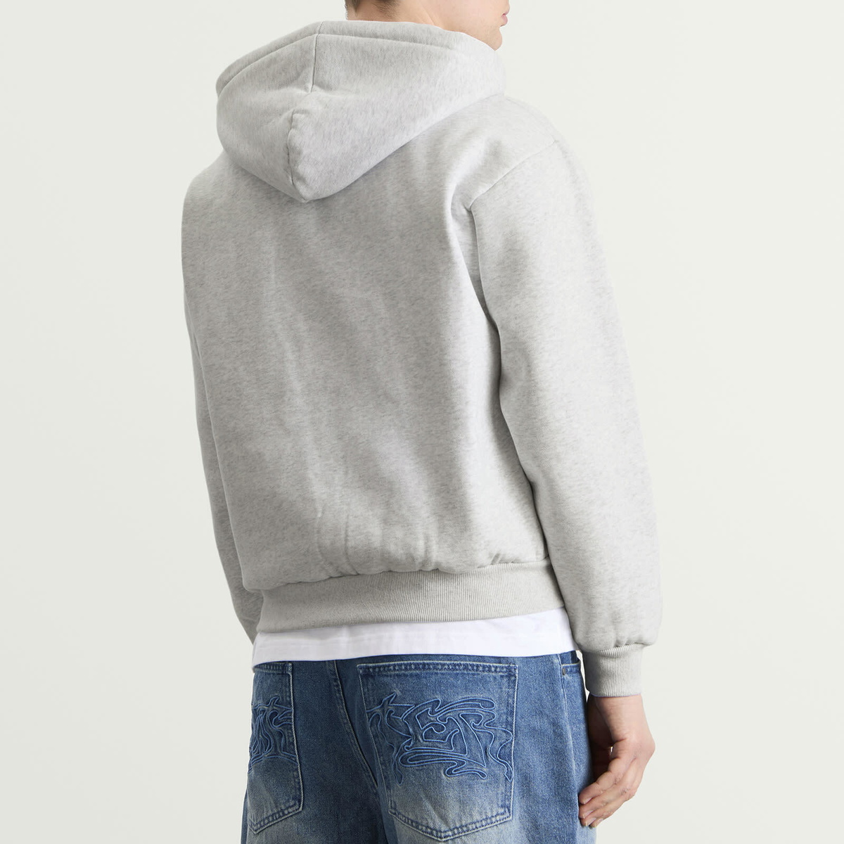 Butter Goods Men's Nail Logo Zip Hoodie in Ash