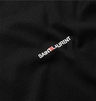 Saint Laurent - Slim-Fit Printed Cotton-Jersey T-Shirt - Black