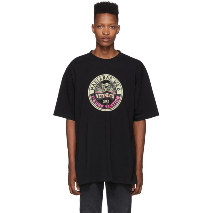 Photo: Vetements Black Surfer Logo T-Shirt