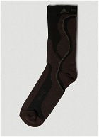 Intarsia Logo Socks in Black