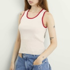 JW Anderson Women's Contrast Trim Vest in Ecru