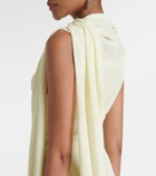 Aya Muse Draped scarf-detail minidress
