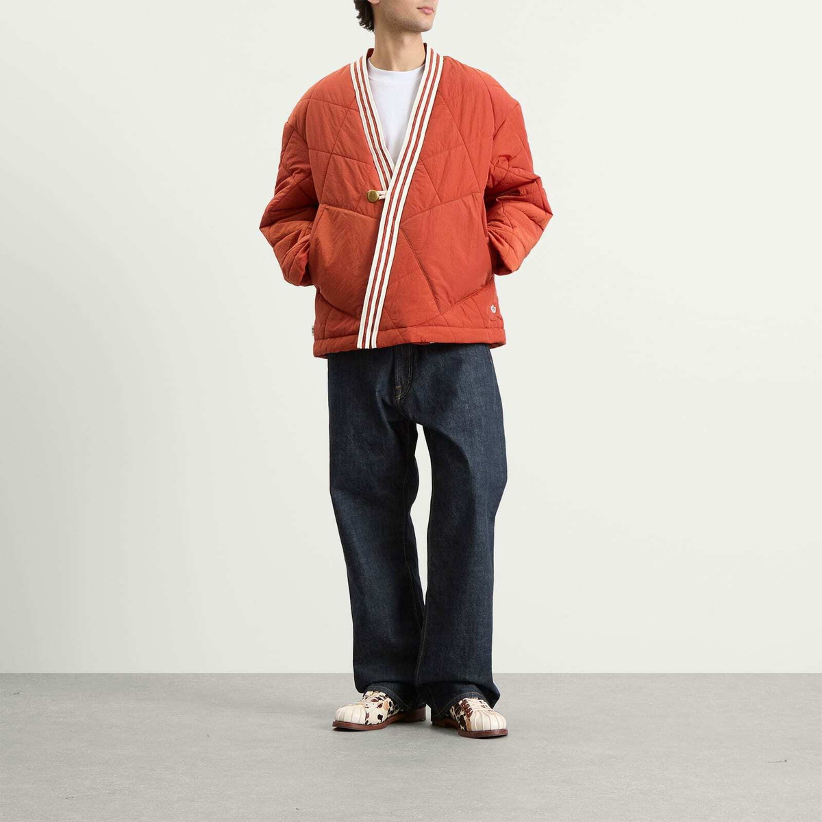 Adidas Men's x CLOT Padded Jacket in Vermillion
