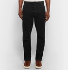 Aspesi - Garment-Dyed Stretch-Cotton Twill Trousers - Men - Black