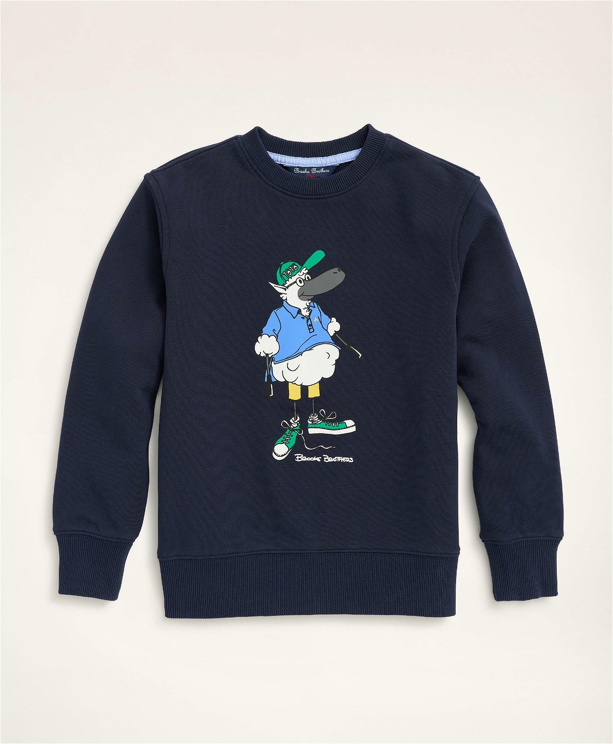 Brooks Brothers Boys Henry the Sheep Graphic Sweatshirt | Navy